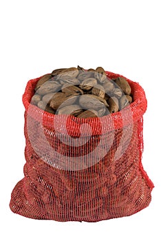 A sack of pecan nuts