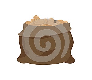 Sack with Potato Isolated Cartoon Vector Icon