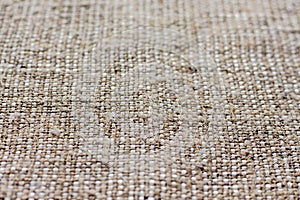 Sack texture. Texture of coarse fabric in perspective shortening