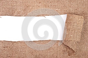 Sackcloth material border