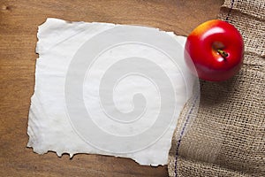 Sackcloth and paper tag