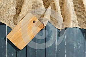 Sackcloth and wooden board