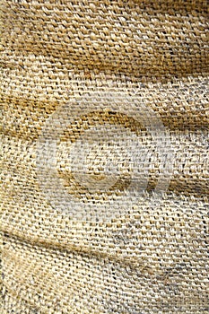 Sacks background texture crumpled.