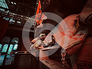 Sacks of coffee beans