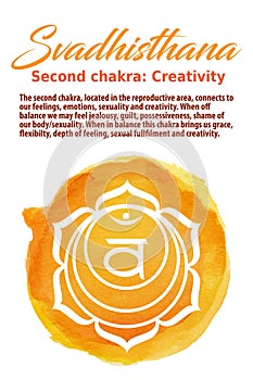 The Sacral Chakra vector illustration