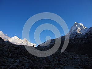 Sacral Himalayas. Bhagirathi III peaks