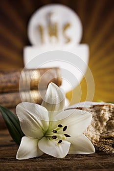 Eucharist, sacrament of communion background