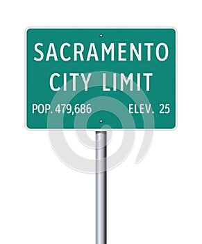 Sacramento City Limit road sign