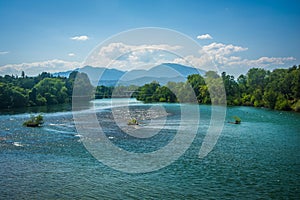 The Sacramento River, seen in Redding, California. photo