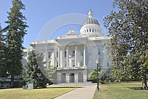 Sacramento state capitol and park California.