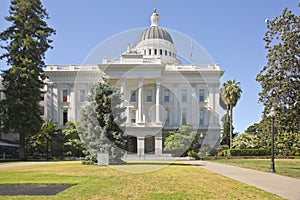 Sacramento state capitol and park California.