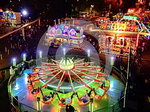 Sacramento State Fair View At Night