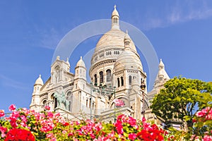 Sacre Coeur Cathedral in Montmartre, Paris, France