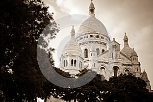 Sacre Coeur Cathedral in Paris France
