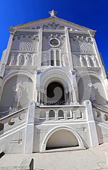 Sacre Coeur church in Ajaccio city, Corsica island, France.