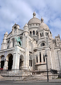 Sacre Coeur Church Vertical View, Monmatre Paris France