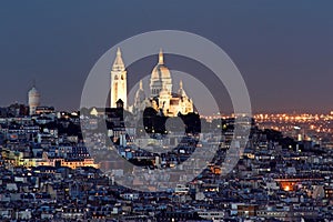 Sacre coeur at the submit of Montmartre, Paris