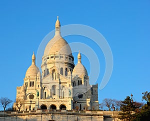 Sacre coeur at sunset, paris