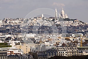 Sacre Coeur towering over paris