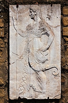 The Sacred Area. Reliefs. Herculaneum. Naples. Italy