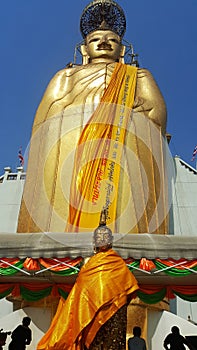 The sacred buddha statues