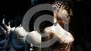 The sacred buddha statues