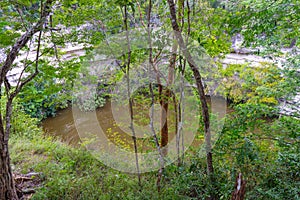 Sacred Cenote. Chichen Itza archaeological site. Ancient maya civilization. Travel photo or wallpaper. Yucatan.