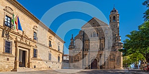 The Sacred Chapel of El Salvador and the Plaza de Vazquez de Molina, Ubeda, Jaen Province, Andalusia, Spain photo