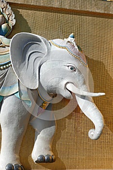 Sacred elephant on the plinth