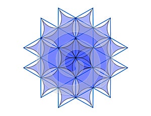 Sacred Geometry Blue Seed of Life