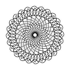 Sacred geometry flower of life circle vector mandala coloring book