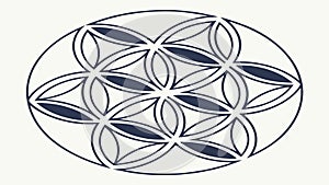 Sacred Geometry Flower of Life Pattern, vector design Generative AI