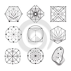 Sacred geometry forms photo