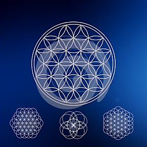 Sacred geometry. Hipster symbols and elements