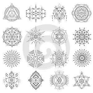 Sacred geometry line art set