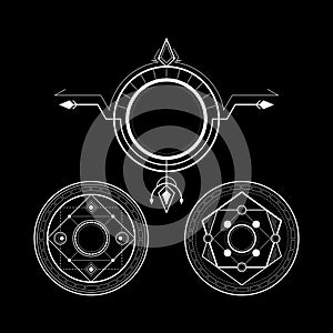 Sacred geometry magic circle rune