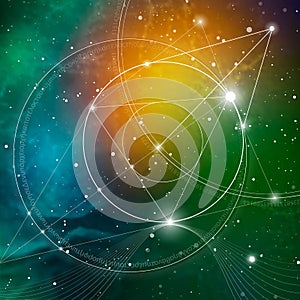 Sacred geometry. Mathematics, nature, and spirituality in Space. The formula of nature.