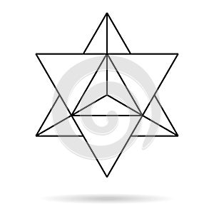 Sacred geometry. merkaba thin line geometric