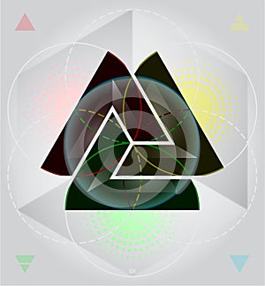 Sacred geometry nordic unity vector symbol