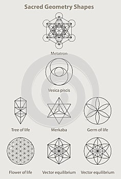 Sacred geometry shapes