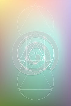 Sacred geometry spiritual new age futuristic illustration