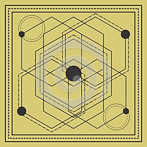 sacred geometry square design