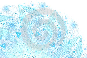 Sacred geometry symbols and elements background