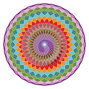 Sacred Geometry Torus Yantra or Hypnotic Eye vector illustration photo