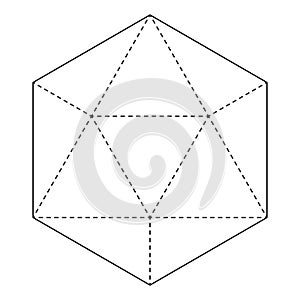 Sacred geometry vector design element.