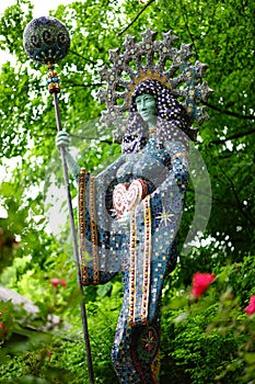 Sacred goddess with scepter - vertical