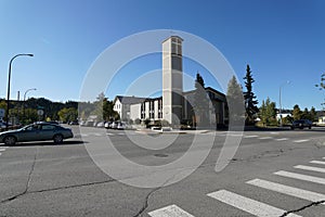 Sacred Heart Cathedral along 4th avenue in Whitehorse, Canada