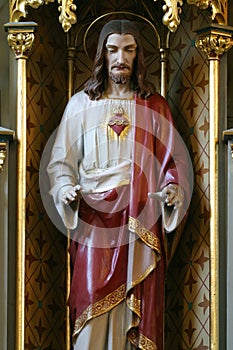 Sacred Heart of Jesus, altar in the Saint Joseph Church in Slatina, Croatia