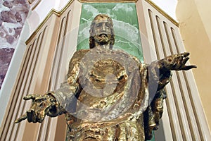 Sacred Heart of Jesus statue in the Church of the Name of Mary and Saint George in Odra, Croatia