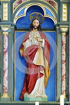 Sacred Heart Jesus, statue on the high altar in the church of Saint Anne in Sutlanska Poljana, Croatia